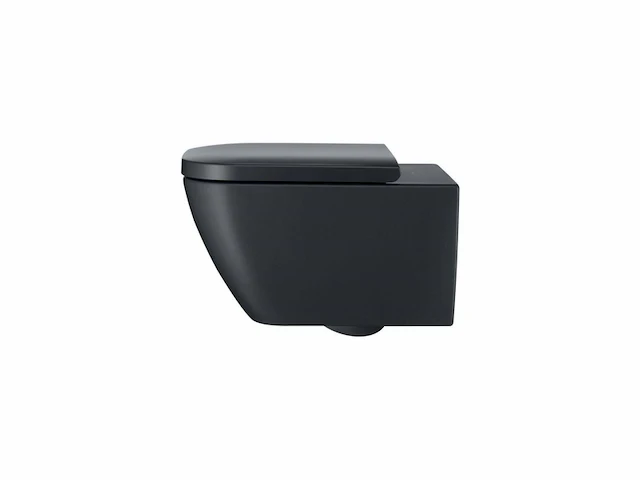 Duravit happy d.2 toiletzitting met softclose mechanismemet roestvrijstalen scharnieren antraciet mat - afbeelding 1 van  5