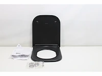 Duravit happy d.2 wc zitting 43x35.9x4.3cm met softclose met quickrelease kunststof antraciet mat - afbeelding 5 van  5