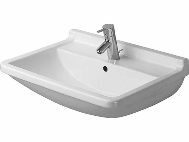 Duravit starck 3 wastafel 65x48cm wondergliss wit - afbeelding 1 van  2