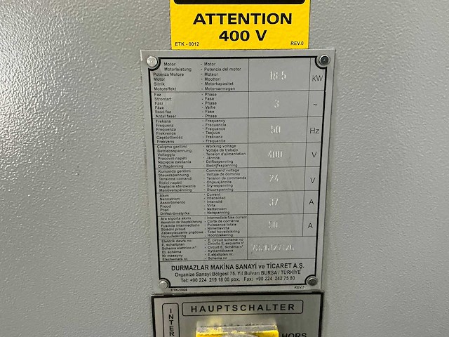 Durma - ad-r 40175 - cnc press brake - 2012 - afbeelding 4 van  14