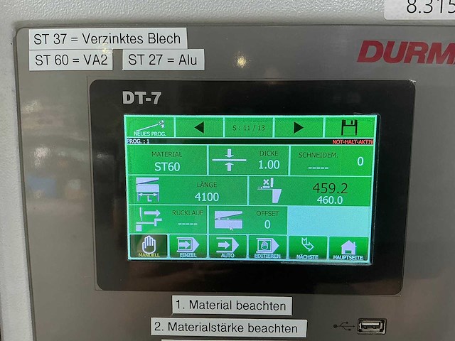 Durma - vs 4006 - cnc guillotine shear - 2019 - afbeelding 5 van  16