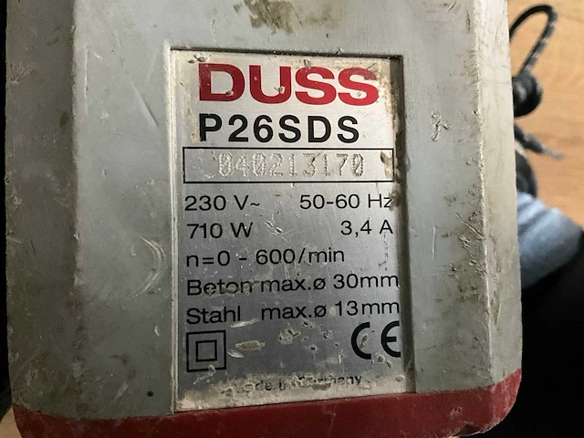 Duss p26sds boormachine - afbeelding 3 van  3