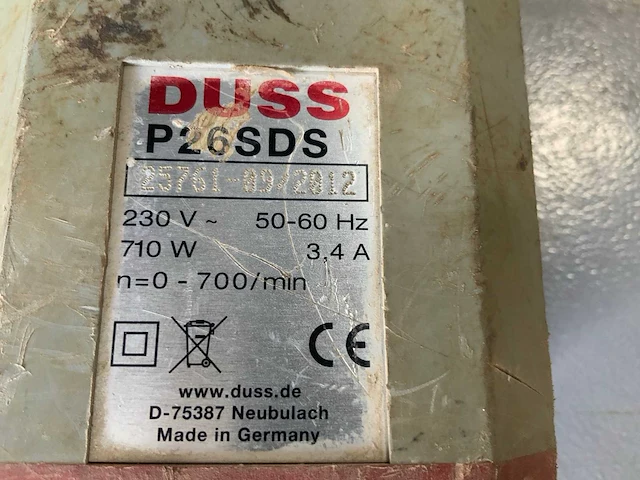Duss p26sds boormachine - afbeelding 3 van  4