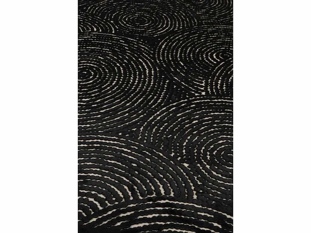Dutch bone - dots pure black - vloerkleed - afbeelding 1 van  2