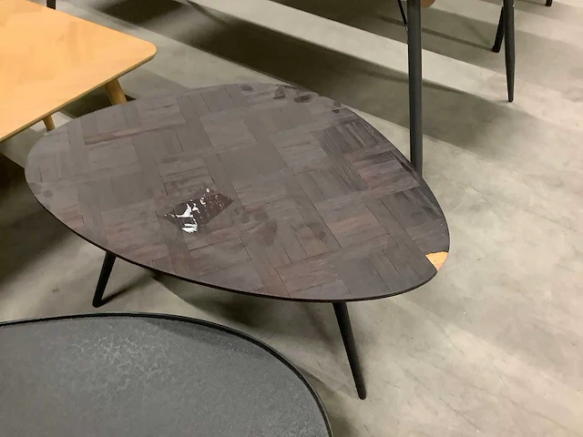 Dutch bone eetkamertafel en bijzet tafel (9x) - afbeelding 3 van  14