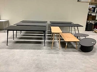 Dutch bone eetkamertafel en bijzet tafel (9x)