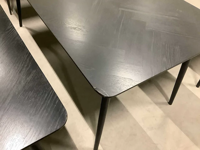 Dutch bone eetkamertafel en bijzet tafel (9x) - afbeelding 10 van  14