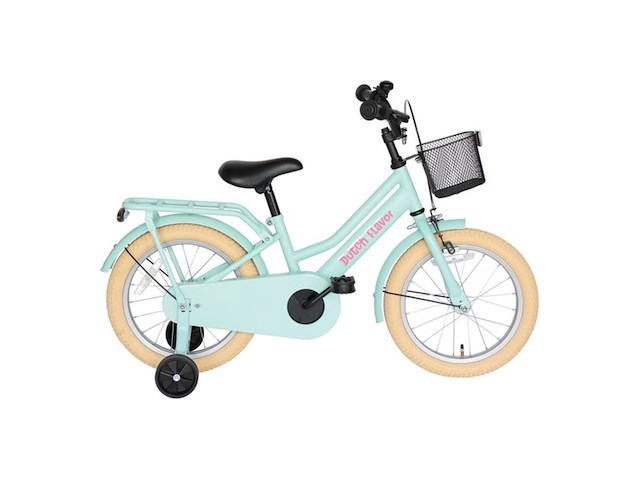 Dutch flavor kinderfiets 16 inch - mint groen - 4 tot 6 jaar - knijprem en terugtrap - afbeelding 1 van  4