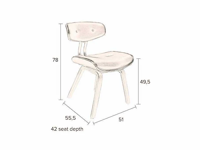 Dutchbone - chair blackwood walnut - eetkamerstoel (3x) - afbeelding 5 van  7