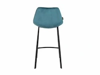 Dutchbone - counter stool franky velvet petrol - barkruk (2x) - afbeelding 1 van  8