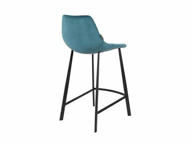 Dutchbone - counter stool franky velvet petrol - barkruk (2x) - afbeelding 2 van  8