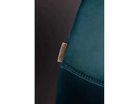 Dutchbone - counter stool franky velvet petrol - barkruk (2x) - afbeelding 7 van  8