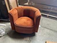 Dutchbone - lounge chair flower orange - fauteuil - afbeelding 5 van  17