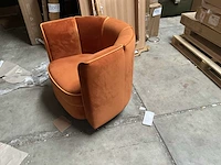 Dutchbone - lounge chair flower orange - fauteuil - afbeelding 6 van  17
