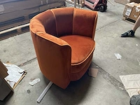 Dutchbone - lounge chair flower orange - fauteuil - afbeelding 9 van  17