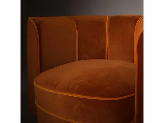 Dutchbone - lounge chair flower orange - fauteuil - afbeelding 10 van  17