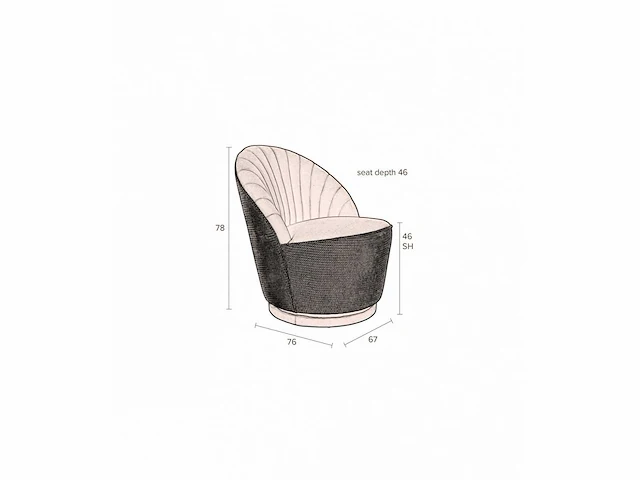 Dutchbone - lounge chair madison whiskey - fauteuil - afbeelding 2 van  7