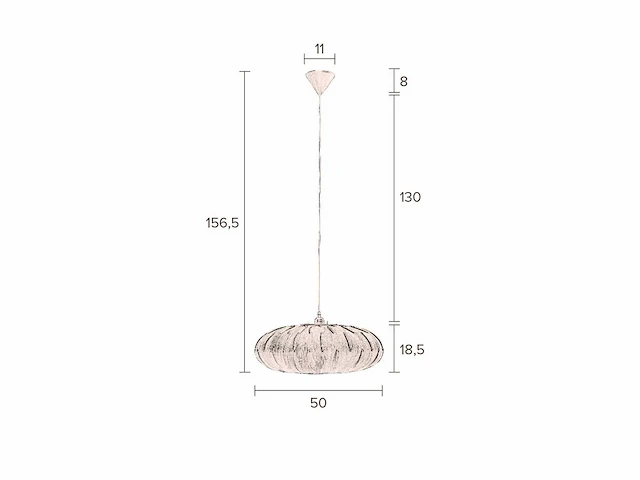 Dutchbone bond ovaal hanglamp - afbeelding 5 van  7