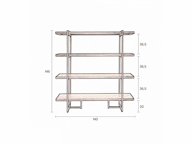 Dutchbone class shelf - afbeelding 6 van  7