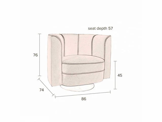 Dutchbone flower fauteuil - afbeelding 3 van  13