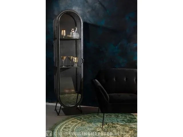 Dutchbone oval cabinet dutchbone, zwart / antraciet - afbeelding 1 van  11