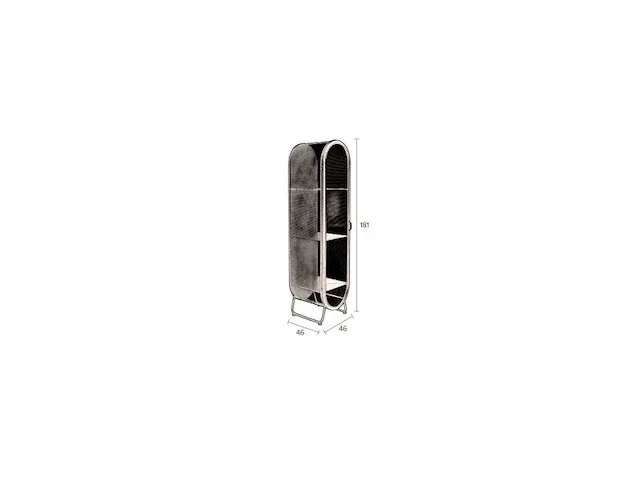 Dutchbone oval cabinet dutchbone, zwart / antraciet - afbeelding 11 van  11
