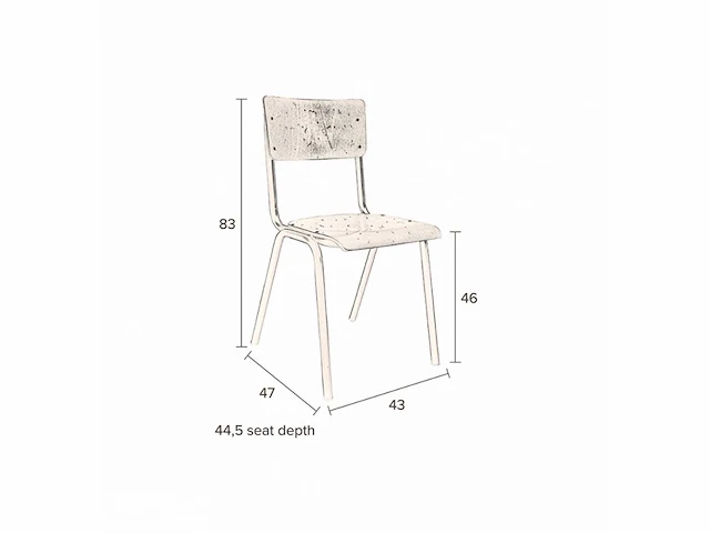 Dutchbone scuola eetkamerstoel (4x) - afbeelding 10 van  11