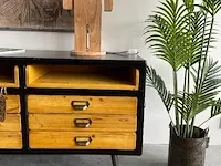 Dutchbone vakkenkast met houten treklades dutchbone, sol, hout / zwart - afbeelding 2 van  15