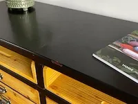 Dutchbone vakkenkast met houten treklades dutchbone, sol, hout / zwart - afbeelding 5 van  15