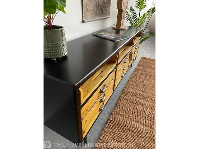 Dutchbone vakkenkast met houten treklades dutchbone, sol, hout / zwart - afbeelding 9 van  15