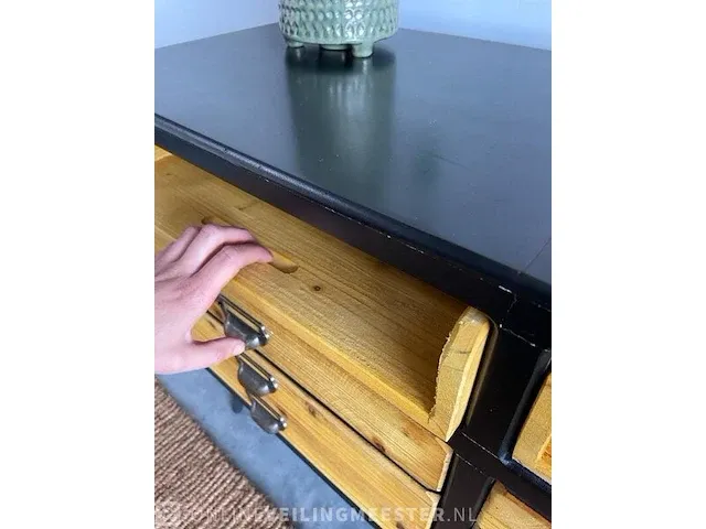 Dutchbone vakkenkast met houten treklades dutchbone, sol, hout / zwart - afbeelding 12 van  15