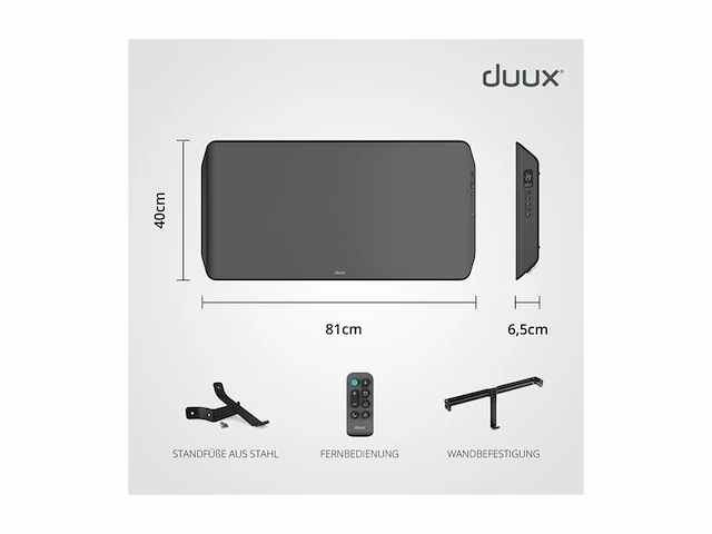 Duux edge smart convector 2000w grijs - afbeelding 2 van  5