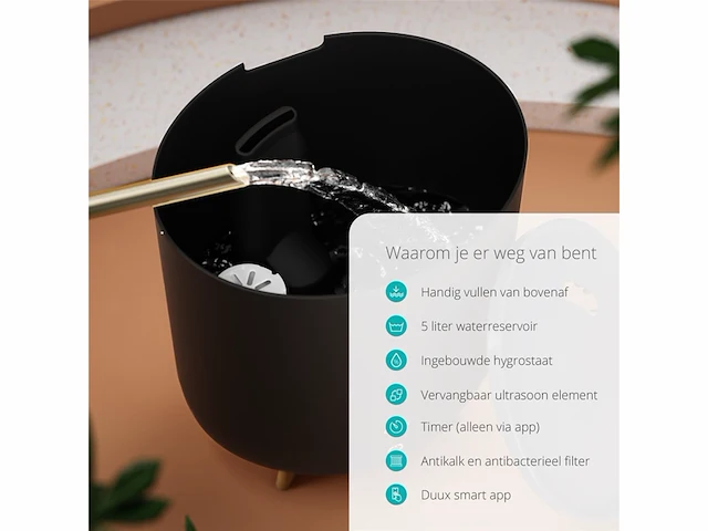 Duux neo smart humidifier zwart - afbeelding 2 van  4