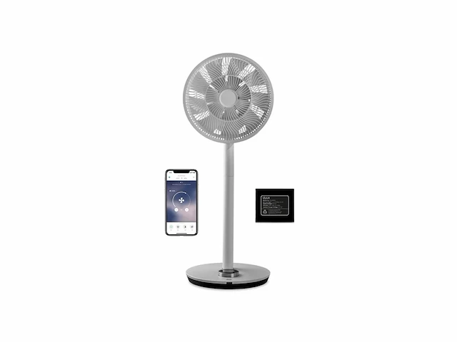 Duux whisper flex grijs smart statiefventilator met dock & accu staande ventilator geruisloos - afbeelding 1 van  2