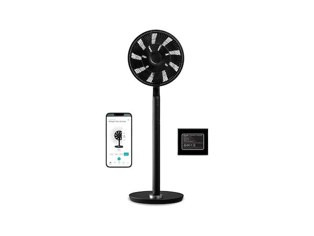 Duux whisper flex ultimate zwart - smart statiefventilator & tafelventilator met dock & accu - afbeelding 1 van  2