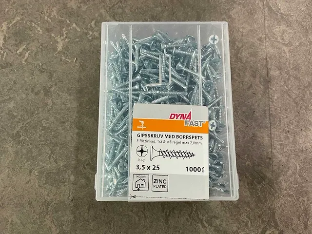 Dynafast - 3,5x25 mm - gipsplaatschroef 13.15 kg (8x) - afbeelding 1 van  5