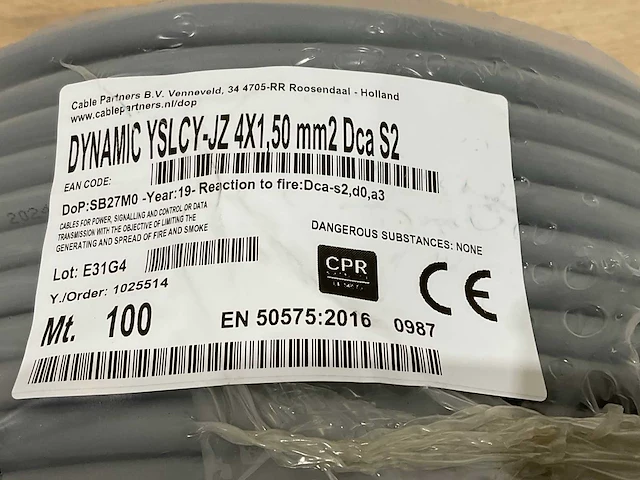 Dynamic yslcy-jz kabel 4x1,50 mm - afbeelding 5 van  5