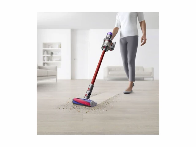 Dyson v11tm fluffy draadloze steelstofzuiger nickel/rood - afbeelding 3 van  6