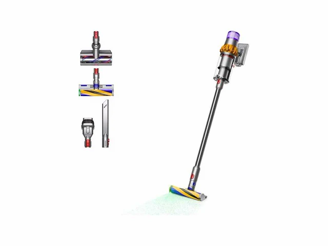 Dyson v15 detect absolute - steelstofzuiger - nikkel/geel - 230 air watts - hepa - geavanceerde detectie - afbeelding 1 van  2