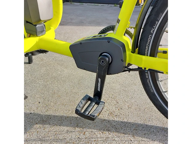 E-bakfiets, kettler, triobike cargo, fluorescerend geel - afbeelding 4 van  24