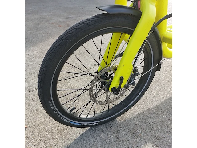 E-bakfiets, kettler, triobike cargo, fluorescerend geel - afbeelding 8 van  24