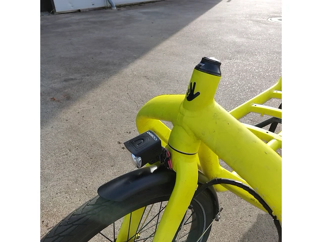 E-bakfiets, kettler, triobike cargo, fluorescerend geel - afbeelding 9 van  24