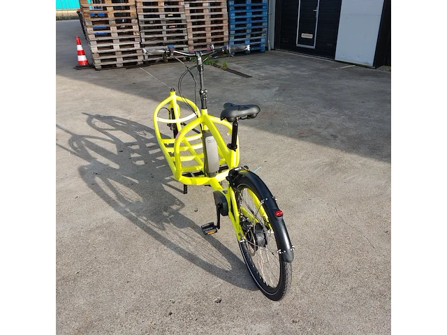 E-bakfiets, kettler, triobike cargo, fluorescerend geel - afbeelding 23 van  24