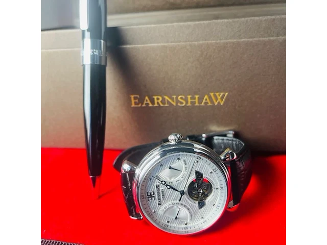 Earnshaw grand calendar tourbillon horloge met earnshaw pen - afbeelding 8 van  11
