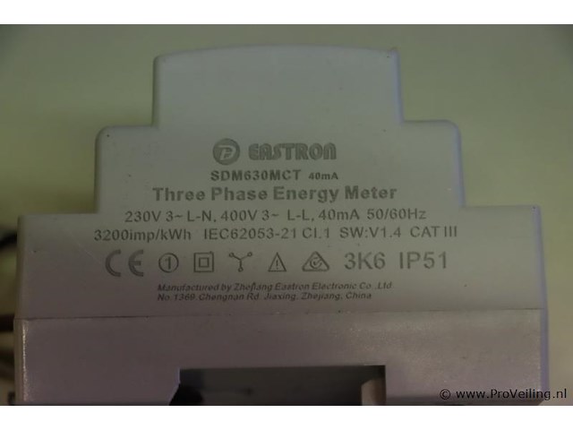 Eastron energiemeter type sdm630mct 40ma - afbeelding 6 van  6