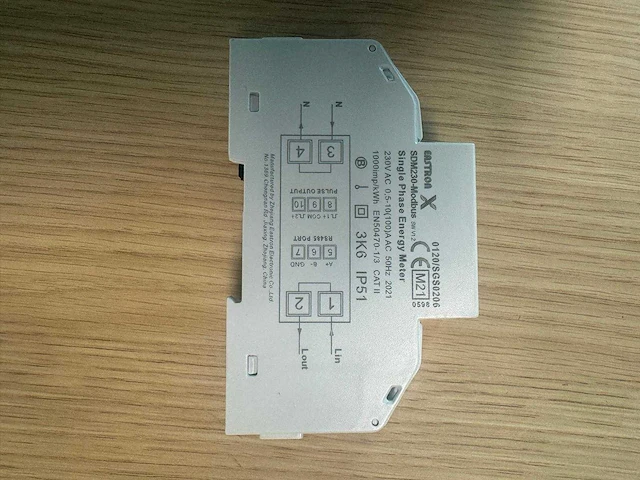 Eastron sdm230-modbus productiemeter 1 fase - afbeelding 2 van  2