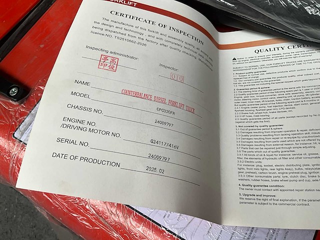 Easy-going - 3 ton - diesel - triple - vorkheftruck - 2025 - afbeelding 39 van  60