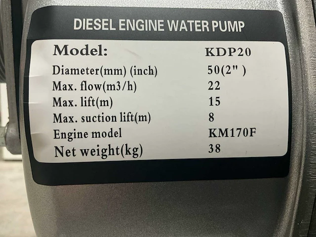 Easy-going - kdp-20 - diesel waterpomp - 2025 - afbeelding 16 van  16
