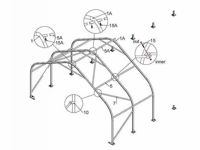 Easygoing - 2024 - (6,1x6,1x3,6 meter) - shelter overkapping / tent 202012p - afbeelding 25 van  25