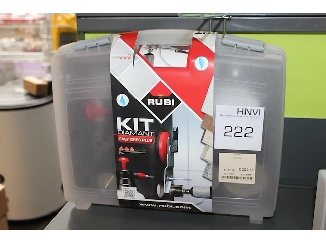 Easygres plus diamantkit rubi in kunststof koffer - afbeelding 1 van  2